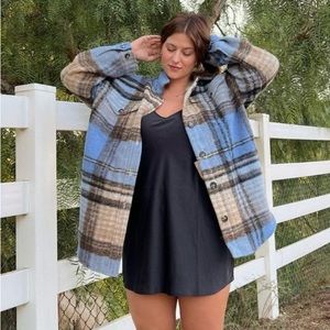 Wool Button-up Shirt Jacket | Aritzia Wilfred Free Size M